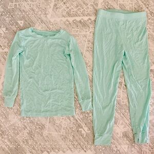 Little Sleepies Solid Sage Mist Mint Two Piece Set Bamboo Pajama 4T Pastel Green
